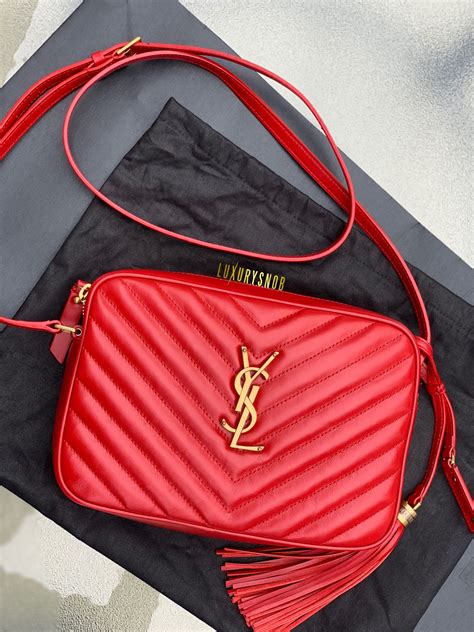 ysl purses red